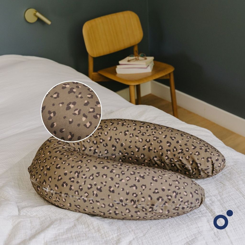 Doomoo Coussin d’allaitement Buddy Leopard Bronze