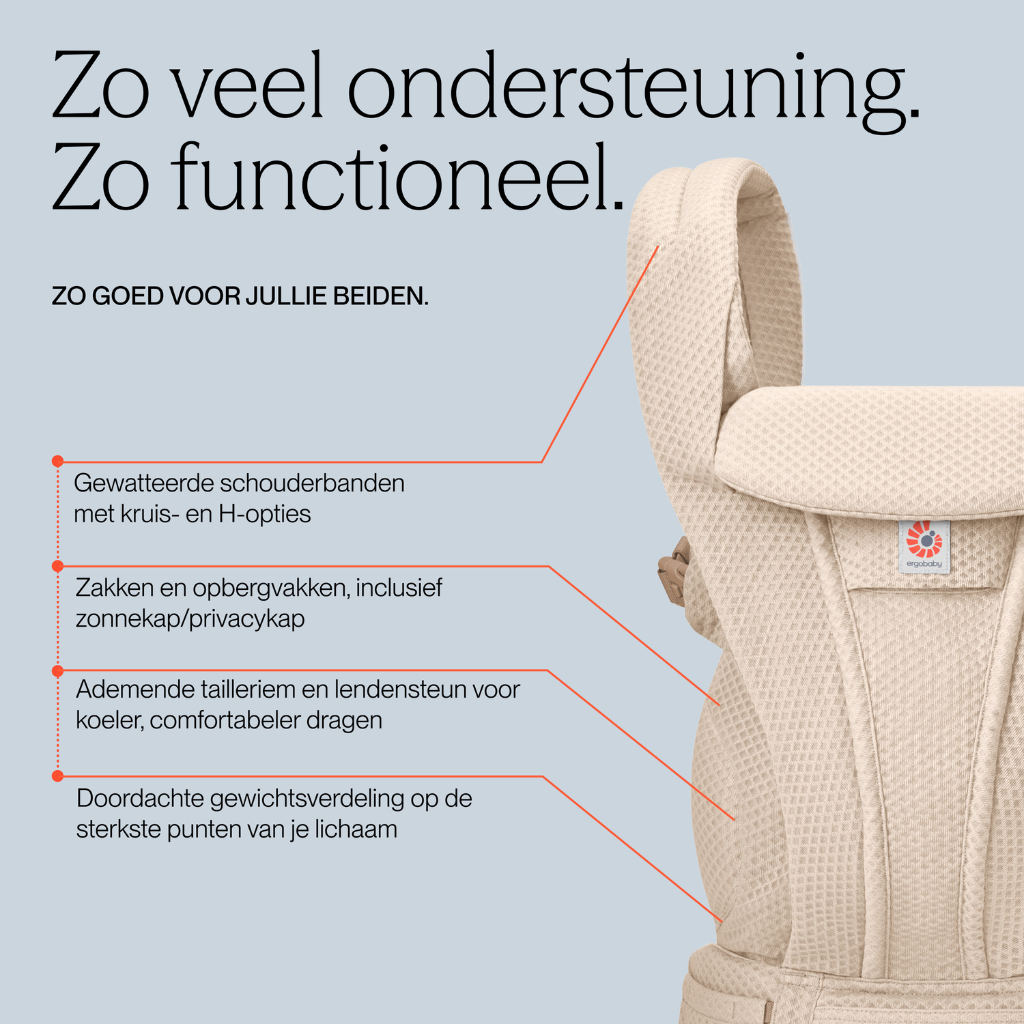 Ergobaby Porte-bébé Omni Deluxe Mesh Natural Beige