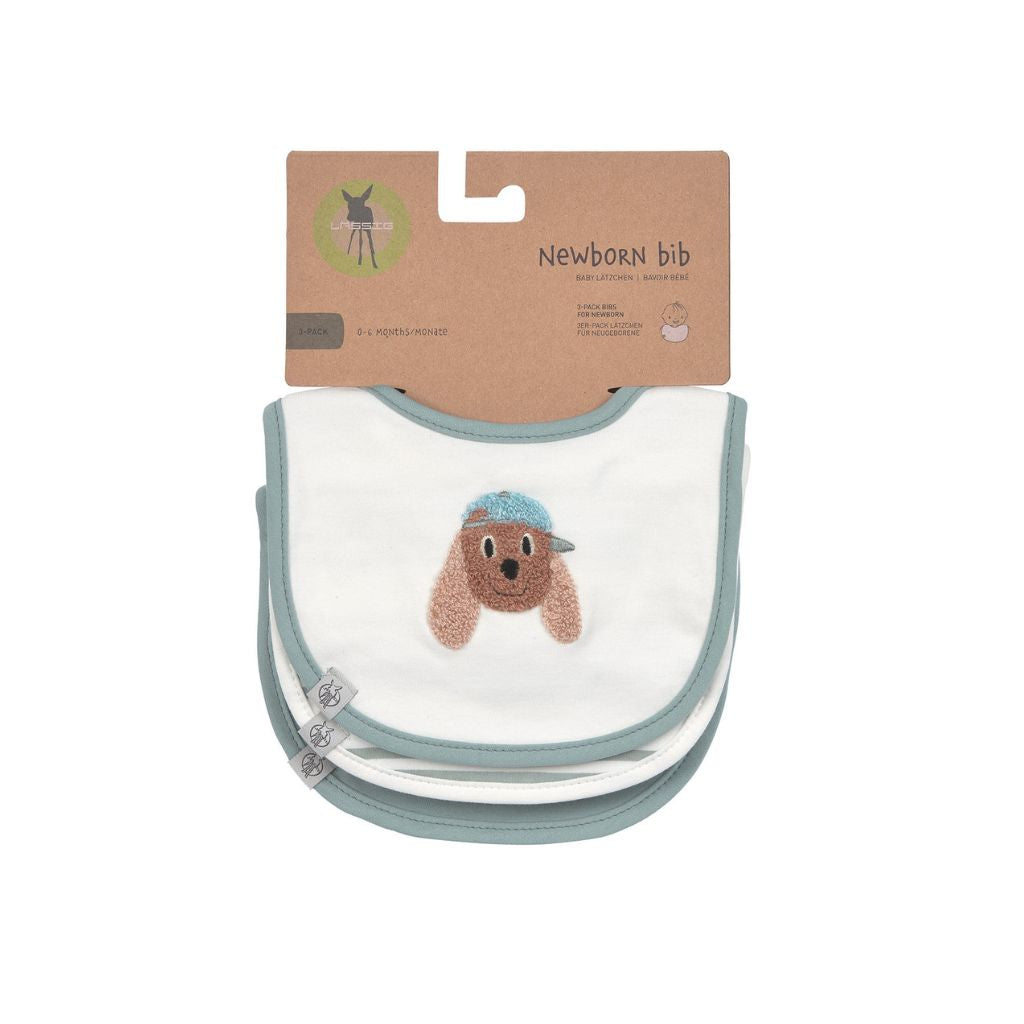 Lässig Bavoirs nouveau-né Tiny Team Dog - 3 pièces