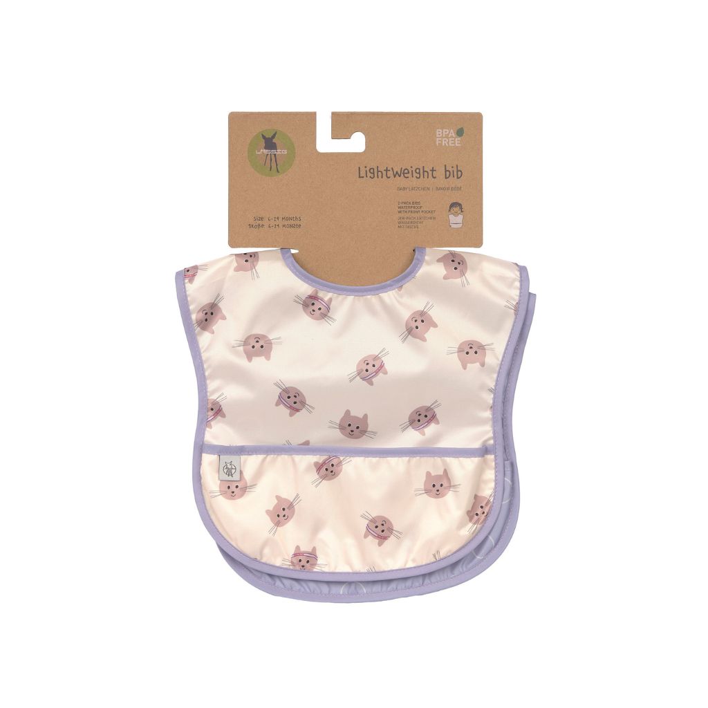 Lässig Bavoir Tiny Team Cat - 2 pièces