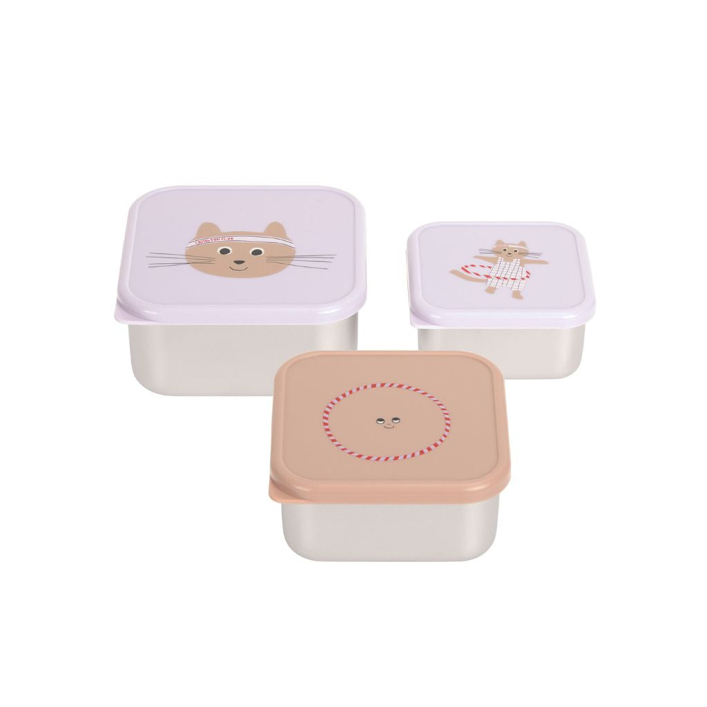 Lässig Brooddoos Tiny Team Cat - 3 stuks
