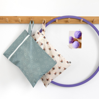 Lässig Wetbag Dog Beige/Vert – 2 pièces