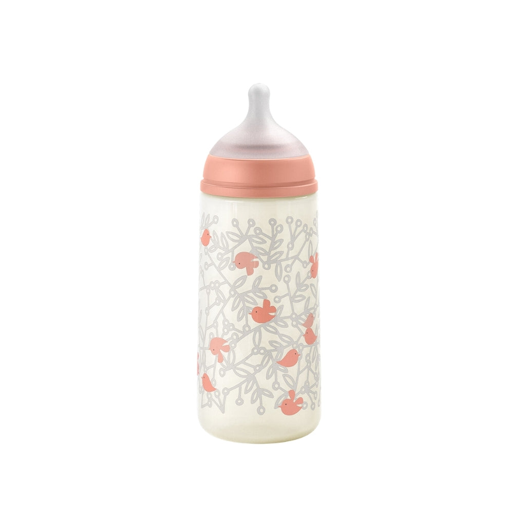 Suavinex Fles SX Pro L Birdies roze 360 ml