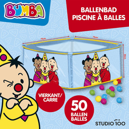Bumba Piscine à balles bleue avec 50 balles 