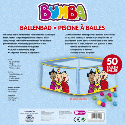 Bumba Piscine à balles bleue avec 50 balles 