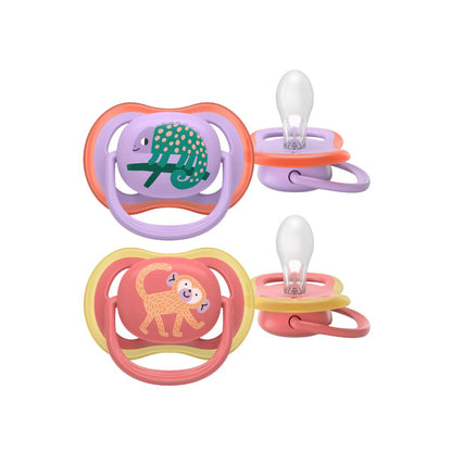 AVENT Fopspeen +18 maanden Ultra Air Lila/fuchsia design - 2 stuks