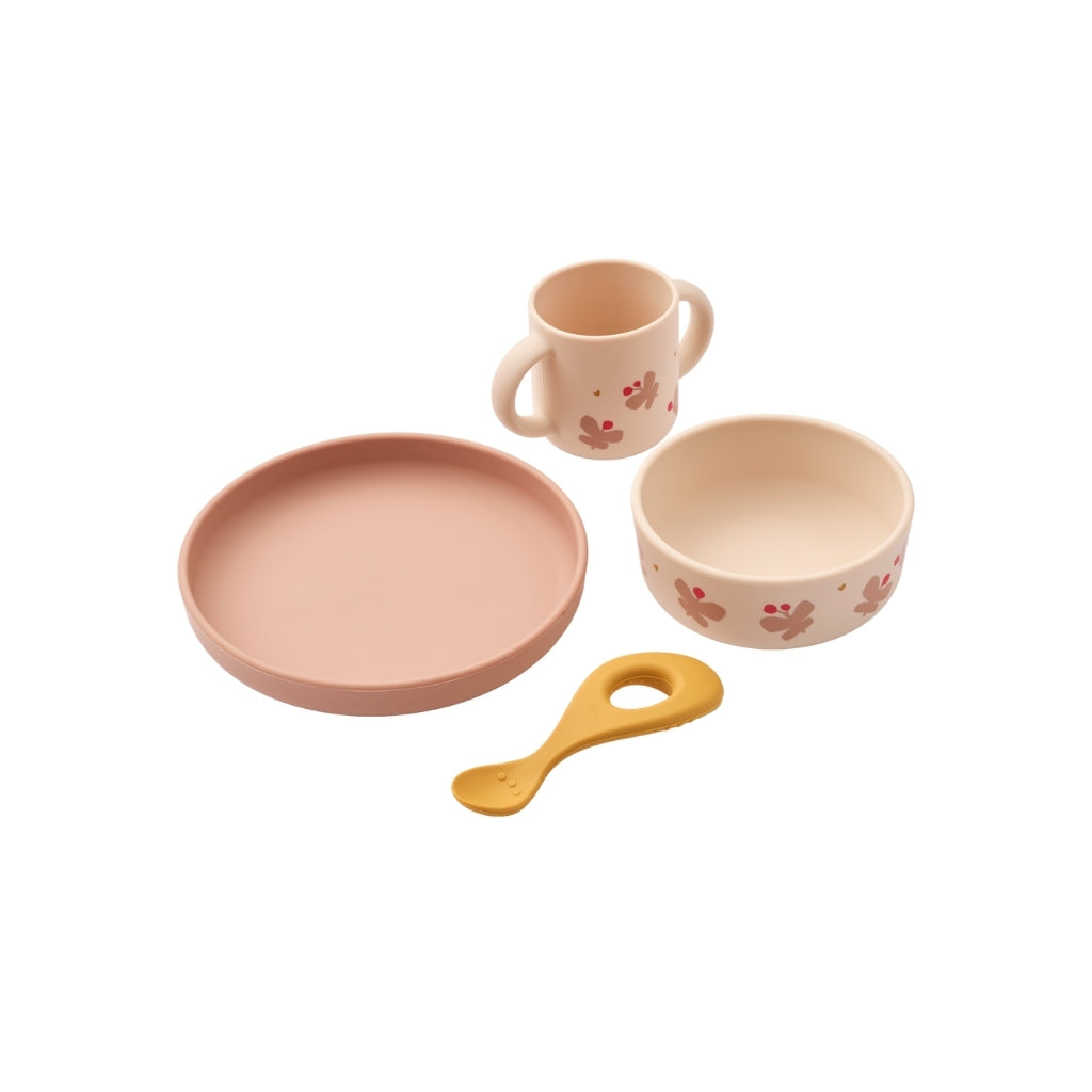 Liewood Eetset Vivi Butterfly/Apple Blossom - 4 stuks