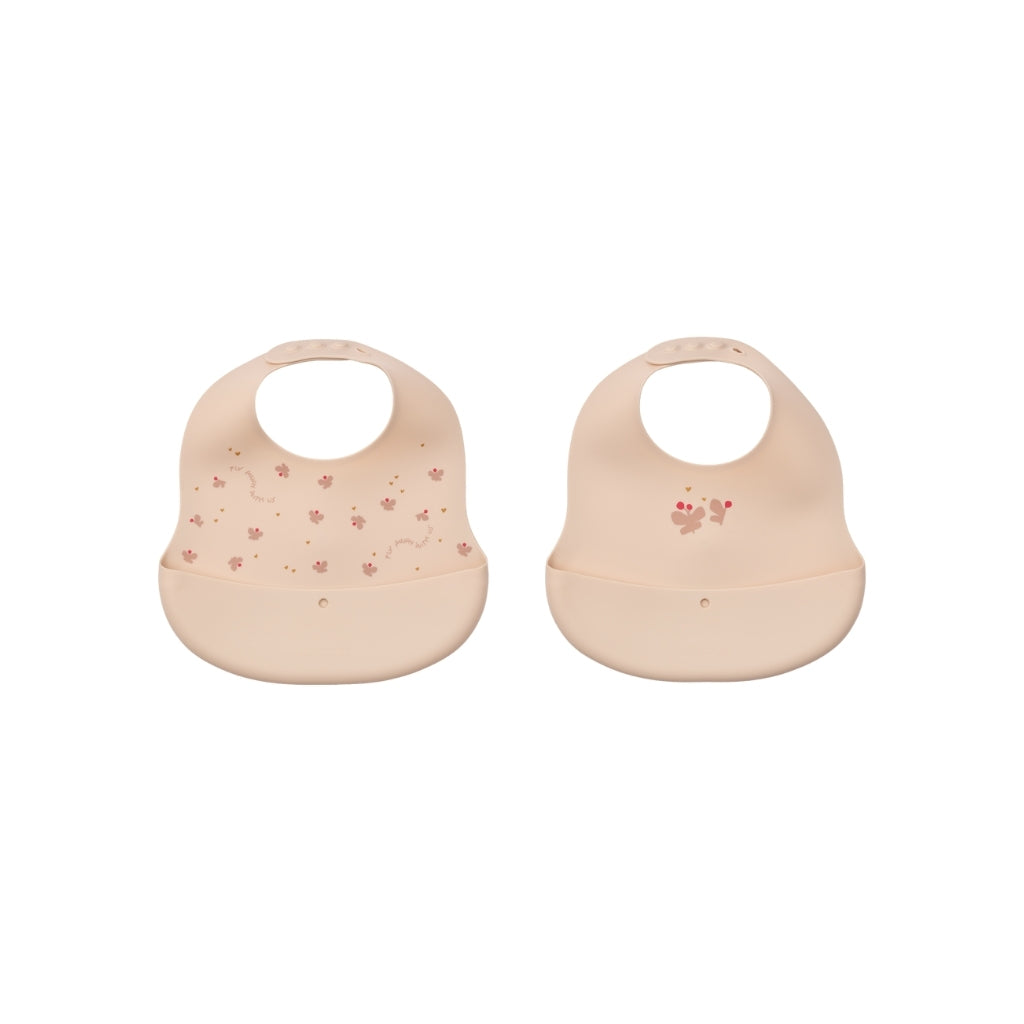 Liewood Slabbetjes Mini Butterfly Apple Blossom – 2 stuks