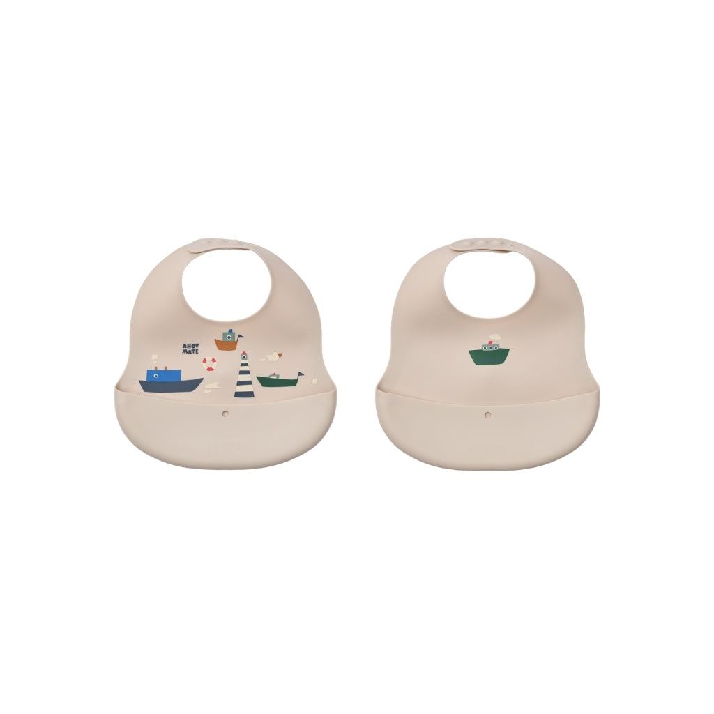 Liewood Slabbetjes Ember Sailing/Sandy – 2 stuks