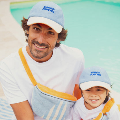 Chamaye Terry Cap Summer Forever Blauw 9-24m