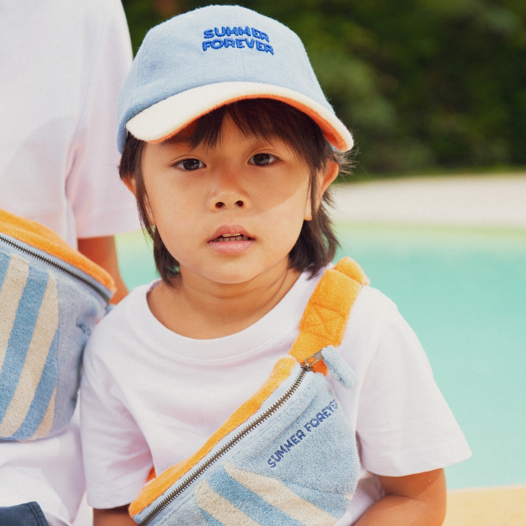 Chamaye Terry Cap Summer Forever Blauw 9-24m