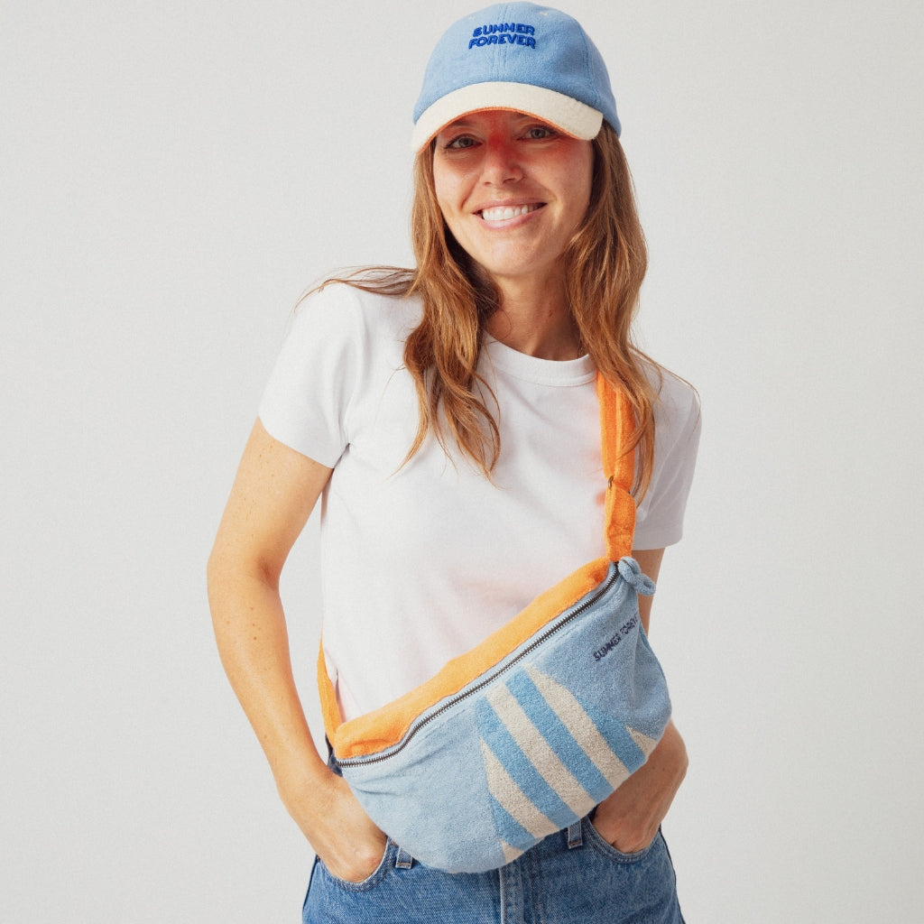 Chamaye Terry Cap Summer Forever Blauw 9-24m