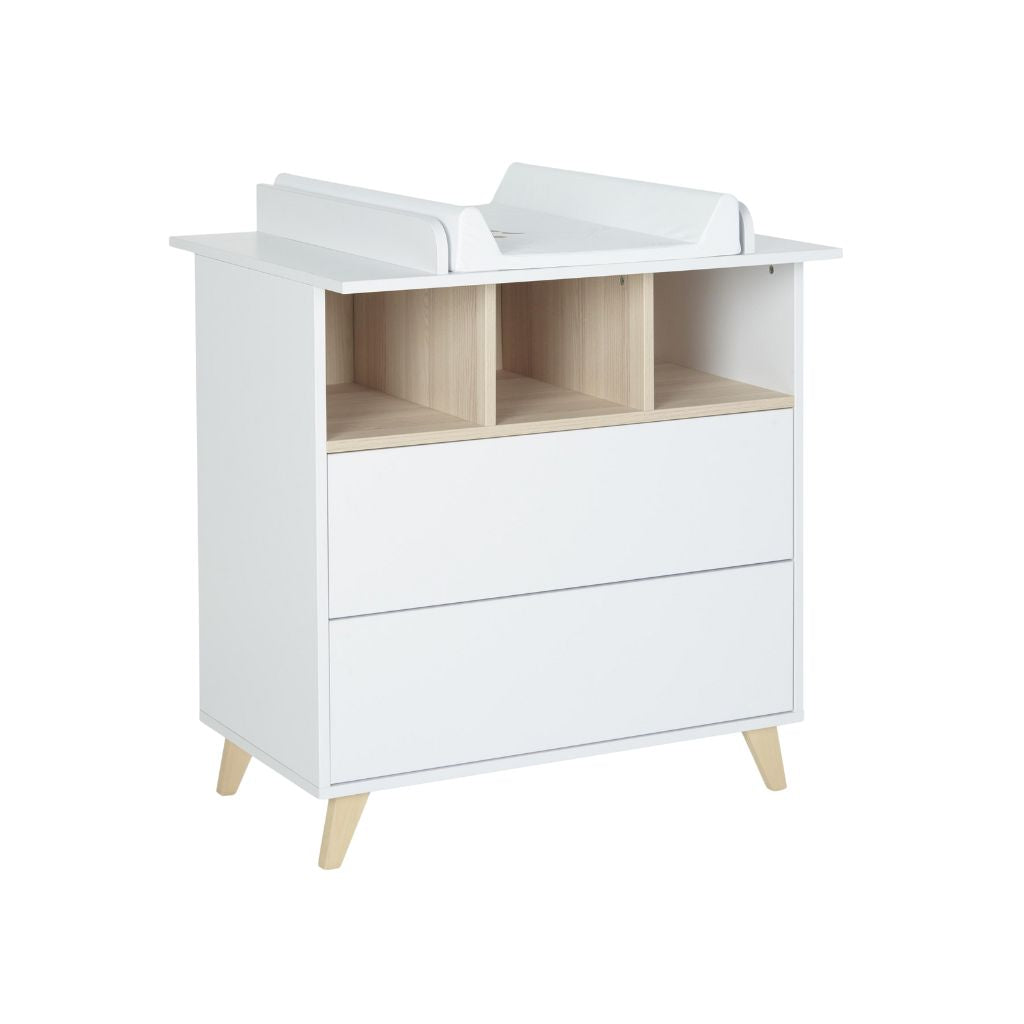 Quax Loft White Commode + rallonge à langer