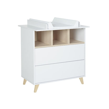 Quax Loft White Commode + rallonge à langer