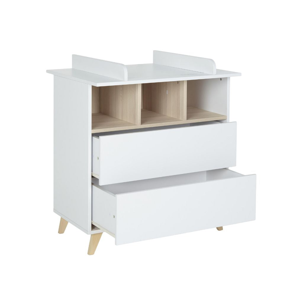 Quax Loft White Commode + rallonge à langer