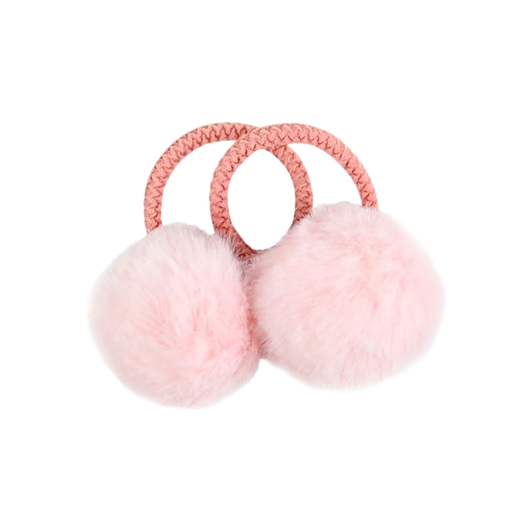 Busy Lizzie Haarrekkers met Pompom Poederroze – 2 stuks