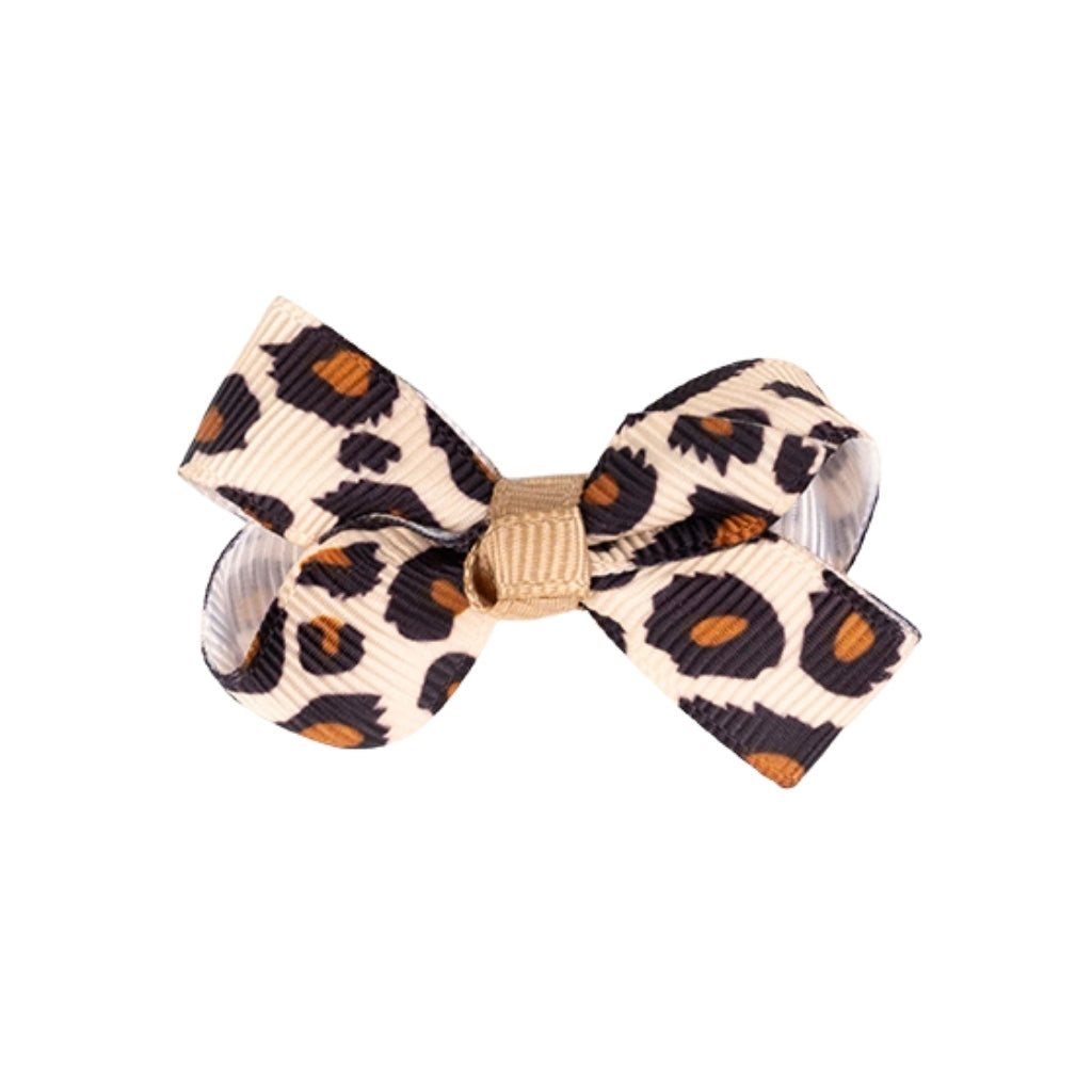 Busy Lizzie Haarclip met Kleine Strik Leopard