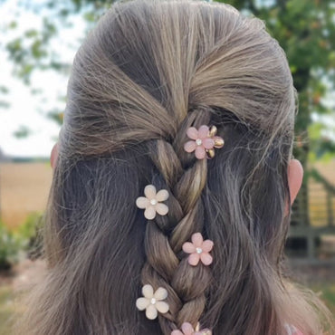 Busy Lizzie Pinces à cheveux en forme de fleur Rose – 2 pièces