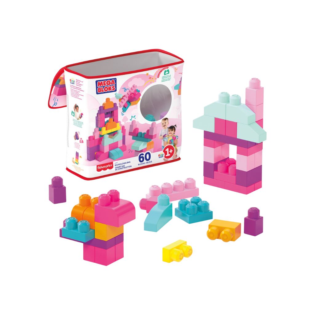 Mega Blocs First Builders 60 Maxi Blocs Rose