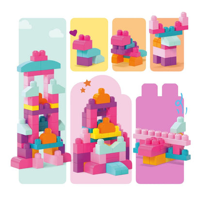 Mega Blocs First Builders 60 Maxi Blocs Rose