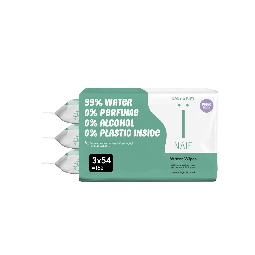 Naïf Lingettes humides Plastic Free Wipes – 3x54 pièces