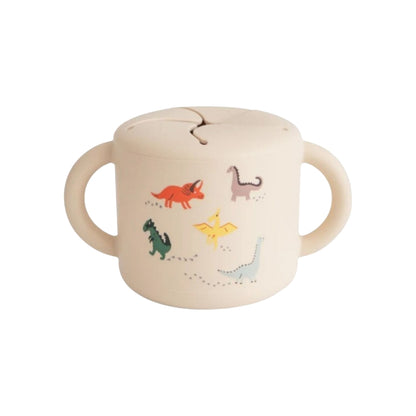 Mushie Snackbeker Dino Veelkleurig