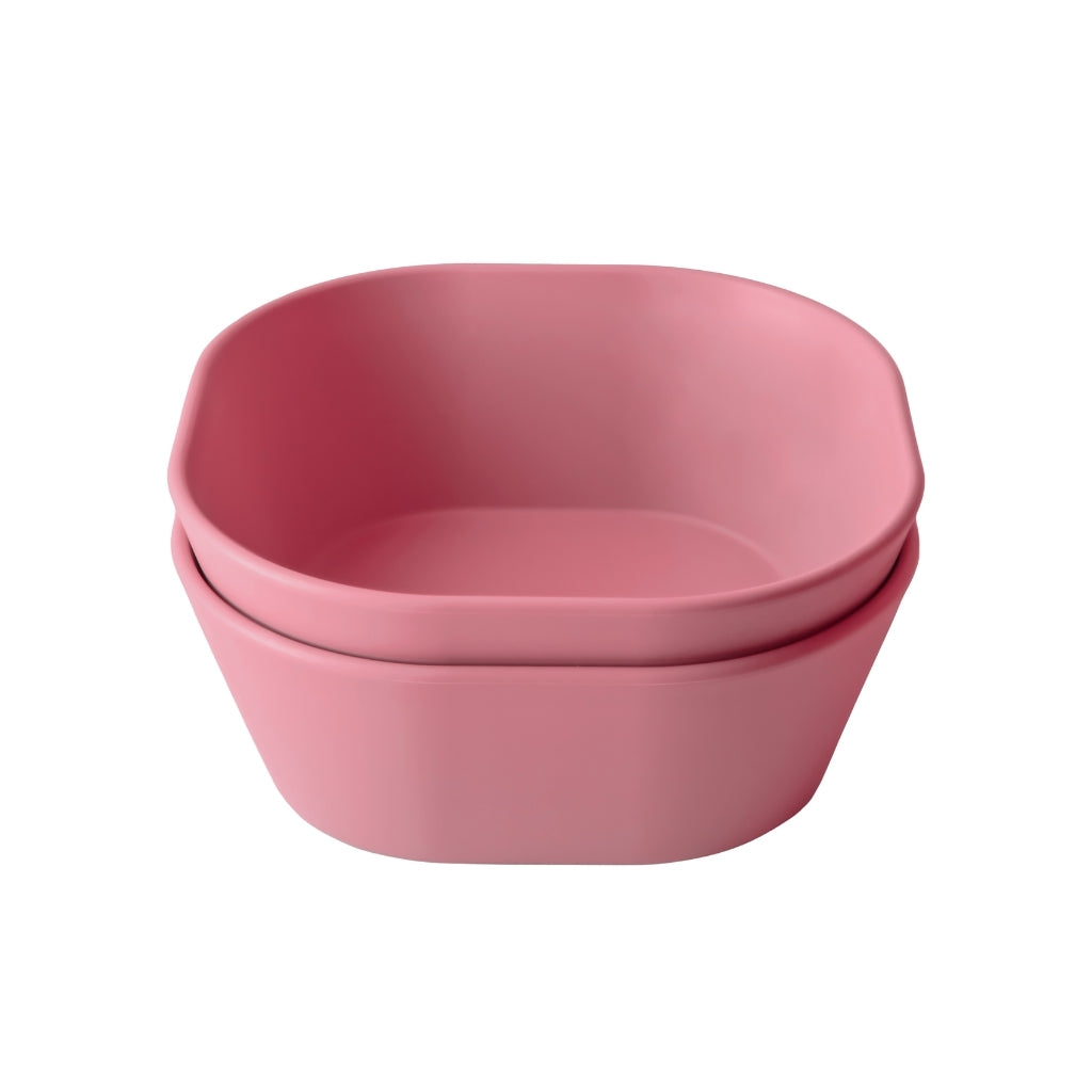 Mushie Bols carrés Dusty Rose – 2 pièces