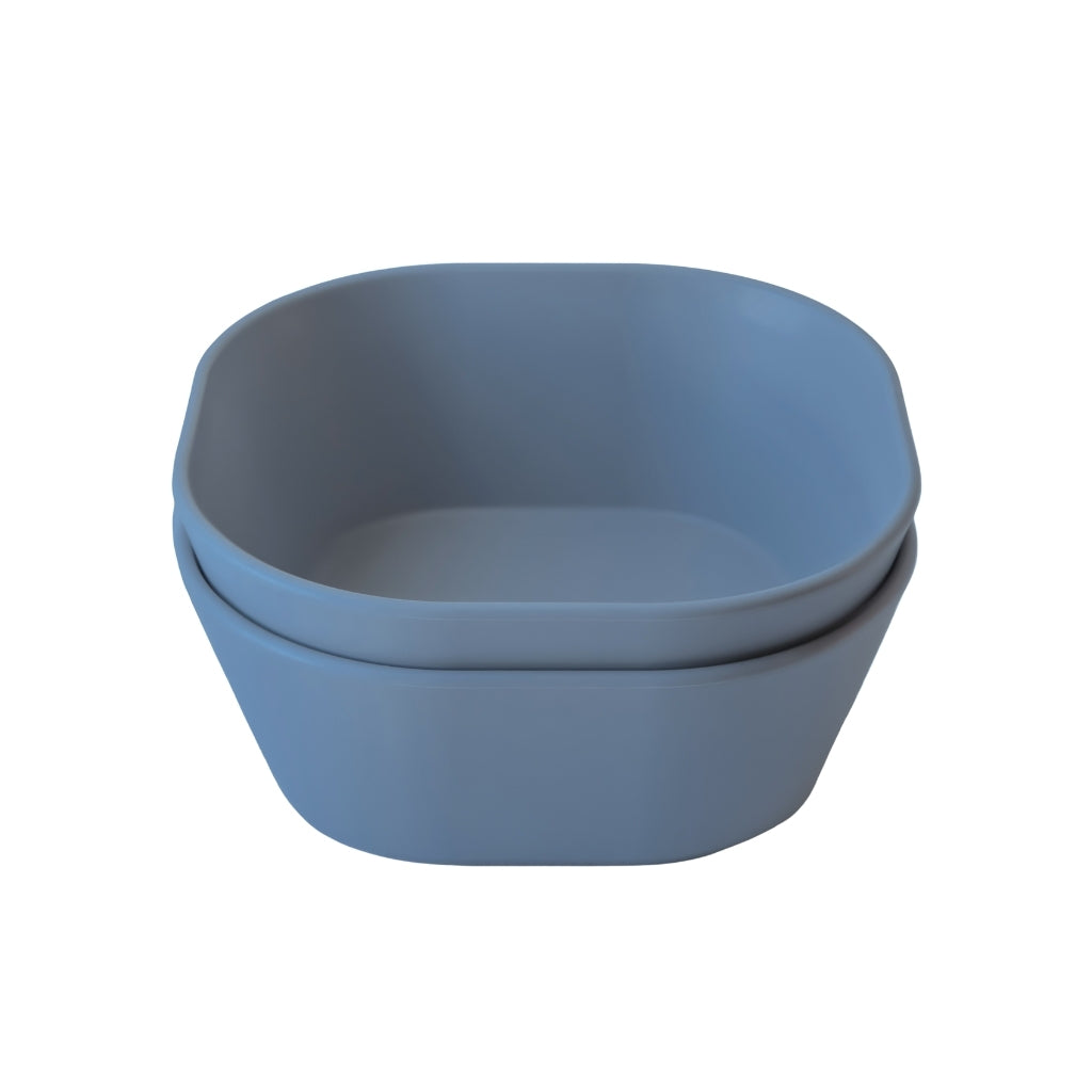 Mushie Bols carrés Twilight Blue – 2 pièces