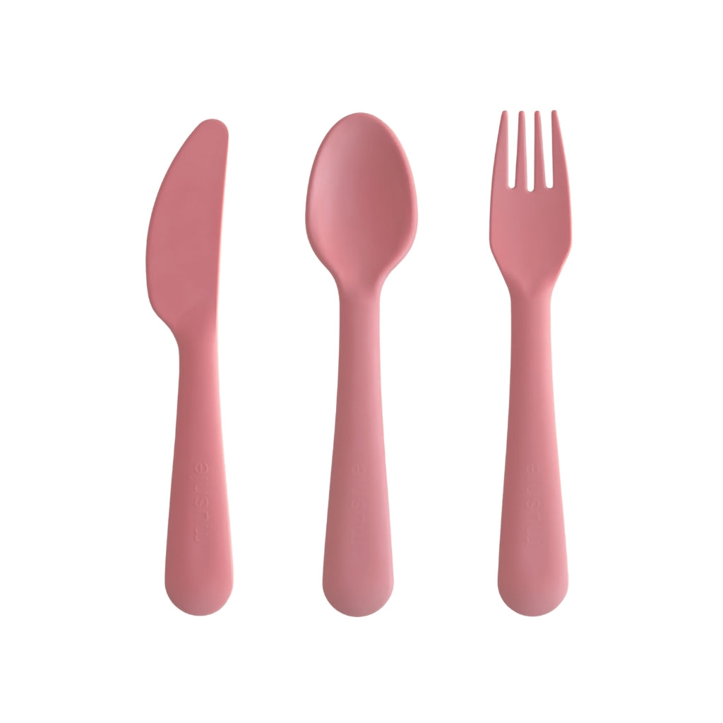 Mushie Bestekset Dusty Rose - 3 stuks