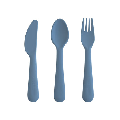 Mushie Set de couverts Twilight Blue - 3 pièces