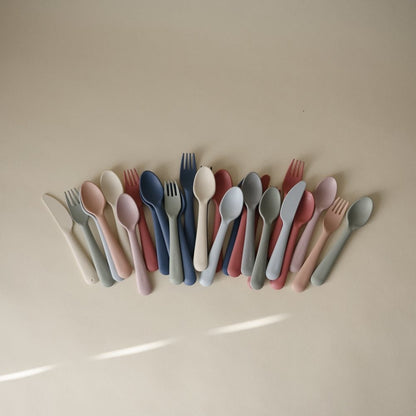 Mushie Set de couverts Twilight Blue - 3 pièces
