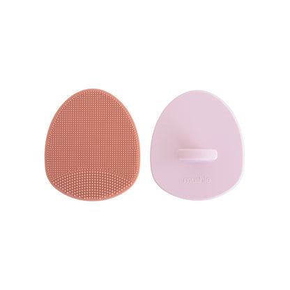 Brosse Mushie Cradle Cap Rose & Soft Lilac – 2 pièces