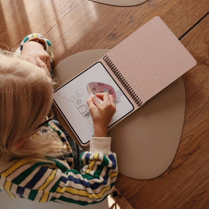 Mushie Herbruikbaar Waterverfboek Feeën Roze
