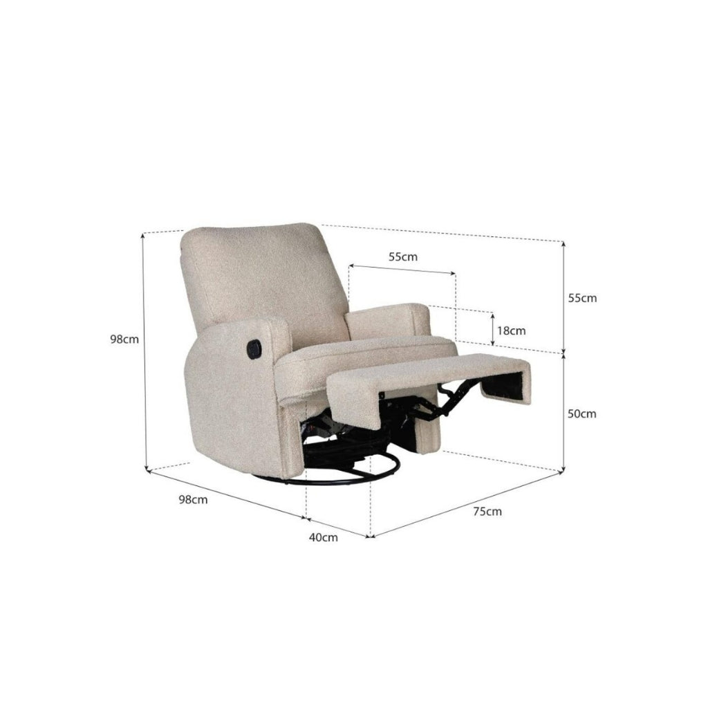Quax Fauteuil à bascule Swivel & Gliding Taupe