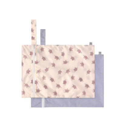 Lässig Wetbag Cat Beige/Paars - 2 stuks