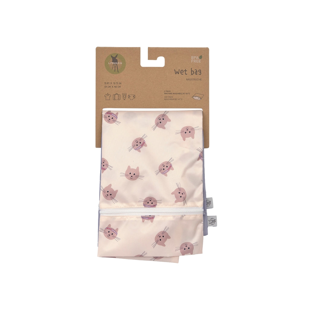 Lässig Wetbag Cat Beige/Paars - 2 stuks
