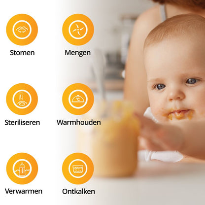 Luvion Stoomkoker-mixer 6-in-1 BabyBlend+ Wit