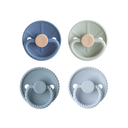 Frigg Sucette Silicone Skyline Serenity M2 Bleu/Vert - 4 pièces