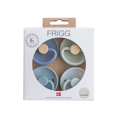 Frigg Sucette Silicone Skyline Serenity M2 Bleu/Vert - 4 pièces