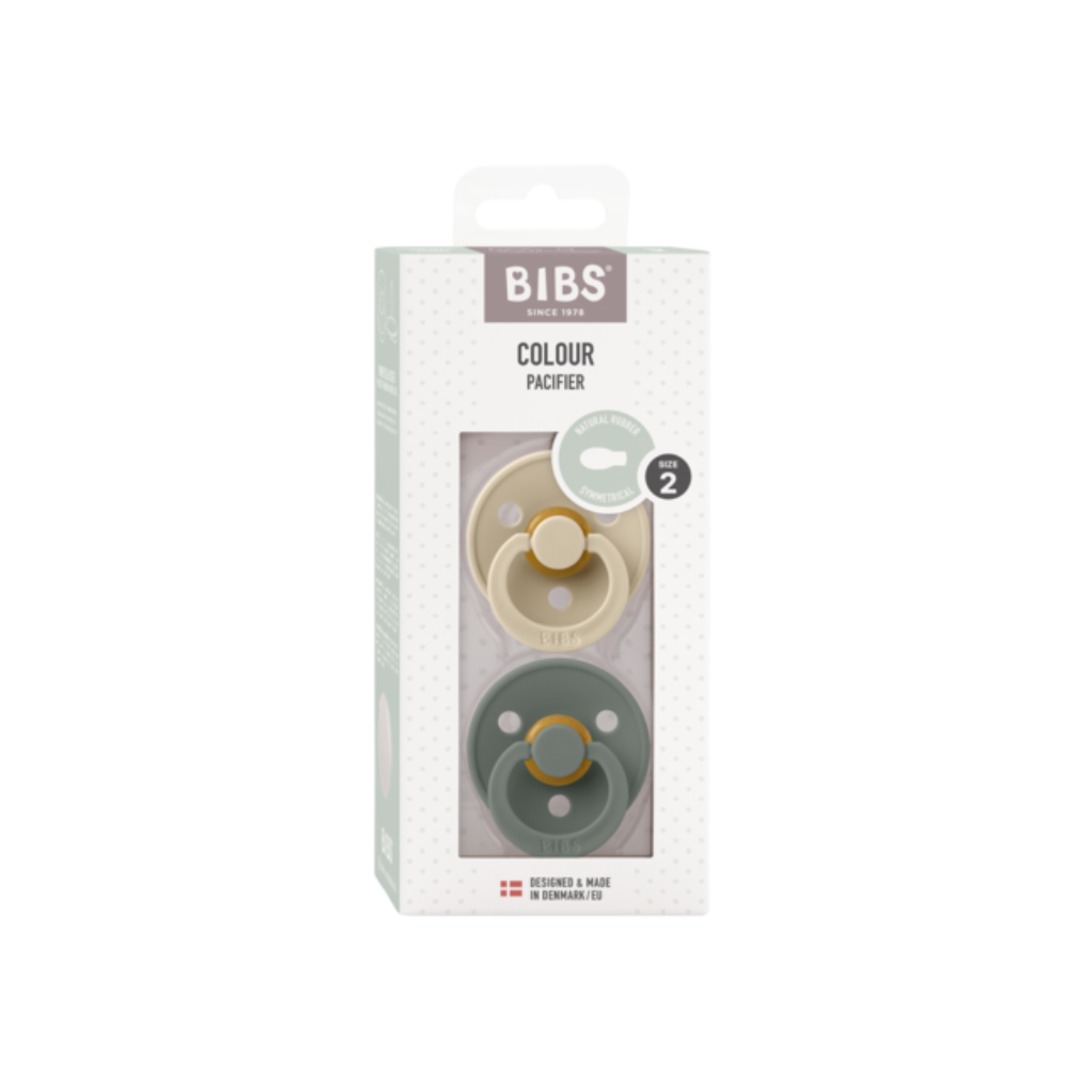 Bibs Sucette symétrique taille 2 Vanille/Pine – 2 pièces