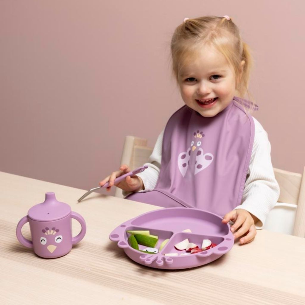 Trixie Assiette en silicone Mrs. Peacock Violet