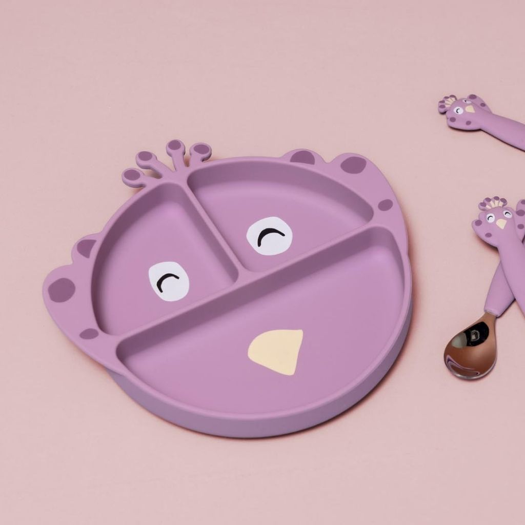 Trixie Assiette en silicone Mrs. Peacock Violet