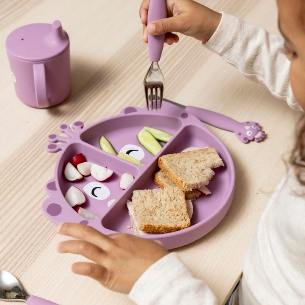 Trixie Assiette en silicone Mrs. Peacock Violet