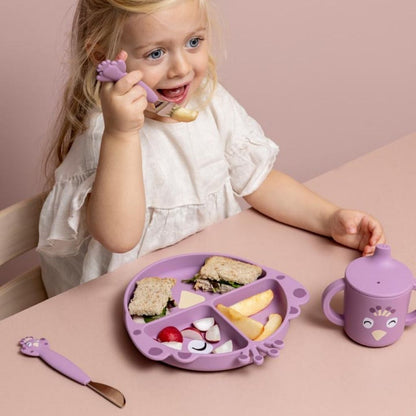 Trixie Assiette en silicone Mrs. Peacock Violet