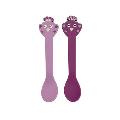 Trixie Siliconen Lepels Mrs. Peacock Paars – 2 stuks