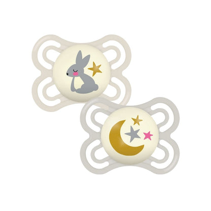MAM Fopspeen Perfect Night 0-6 m Beige – 2 stuks
