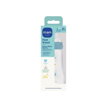 MAM Zuigfles Feel Good Glass Bottle Blauw 260 ml