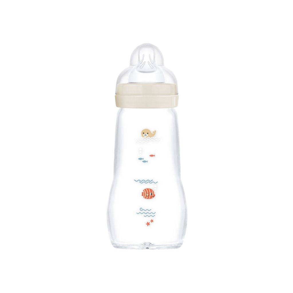 MAM Zuigfles Feel Good Glass Bottle Beige 260 ml