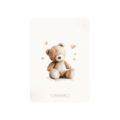Studio Miron Cartes de prédictions bébé Boho Beige avec ourson NL – 10 pièces