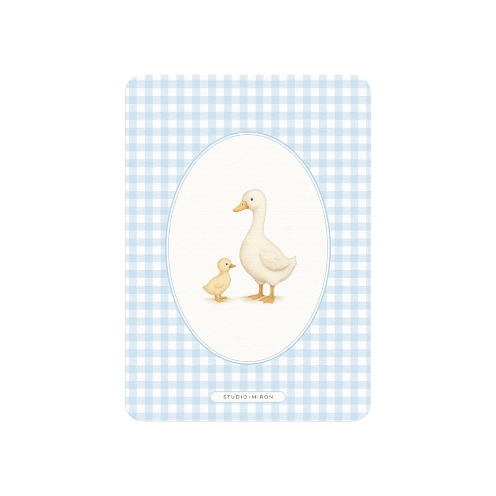 Studio Miron Cartes de vœux Vichy bleu NL – 10 pièces